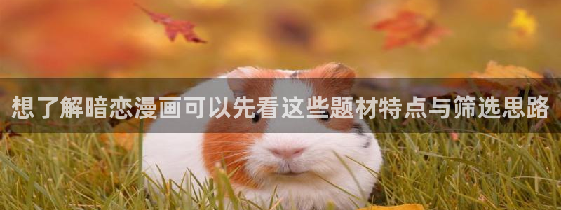 国漫大全：想了解暗恋漫画可以先看这些题材特点与筛选思路